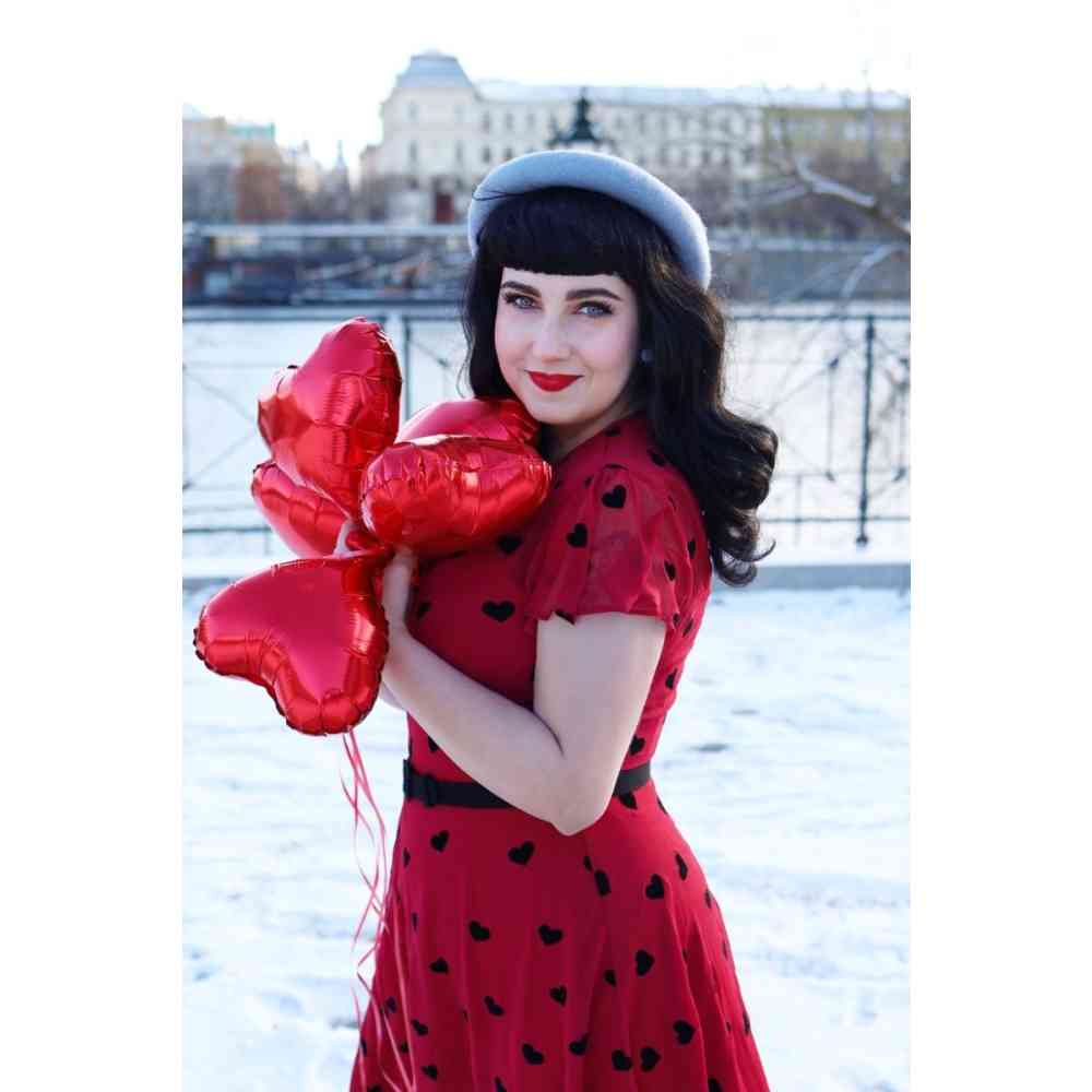 Voodoo Vixen - Retro Wool Hat Béret - Bleu